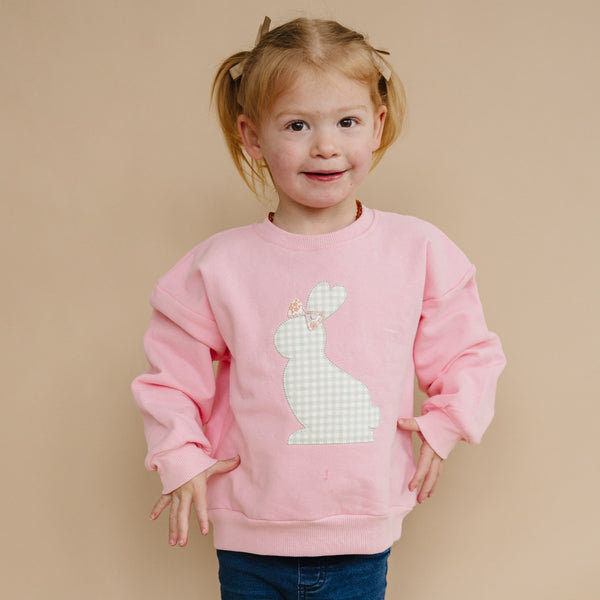 applique-bunny-crewneck-sweatshirt Little Joy Co - Sophia's Style-1